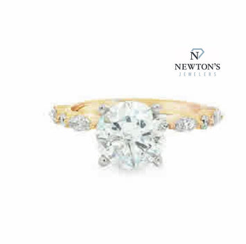 14kt Yellow Gold 2.00Ct Round Diamond Engagement Ring