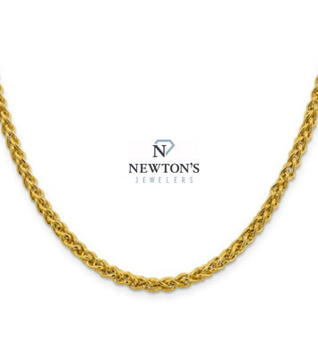 14kt Yellow Gold Semi-Solid Rope Chain Necklace