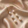 14kt Yellow Gold Freshwater Pearl Dangle Earrings