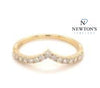 14kt Yellow Gold Diamond Curved Crown Band