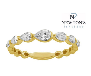 14kt Yellow Gold Pear Shape Diamond Band