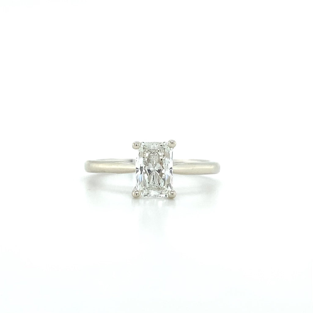 14kt White Gold 1.00ct Radiant Diamond Solitaire Engagement Ring