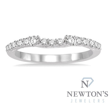 14kt White Gold Diamond Engagement Band