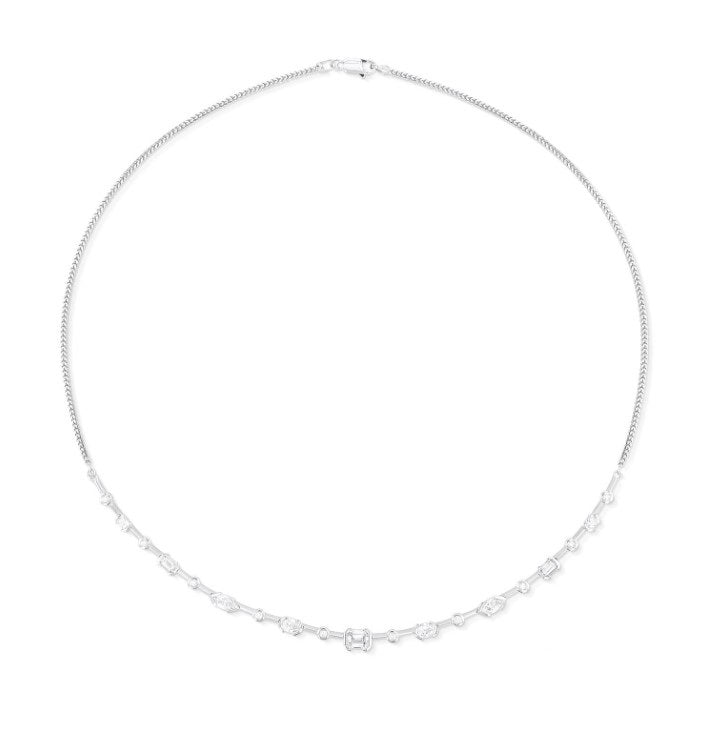 18kt White Gold Mixed Diamond Necklace (2.75ct Tw)