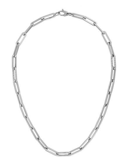 14kt White Gold Paperclip Chain