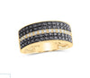 10kt Yellow Gold Black & White Diamond Gents Ring (1.00ct Tw)