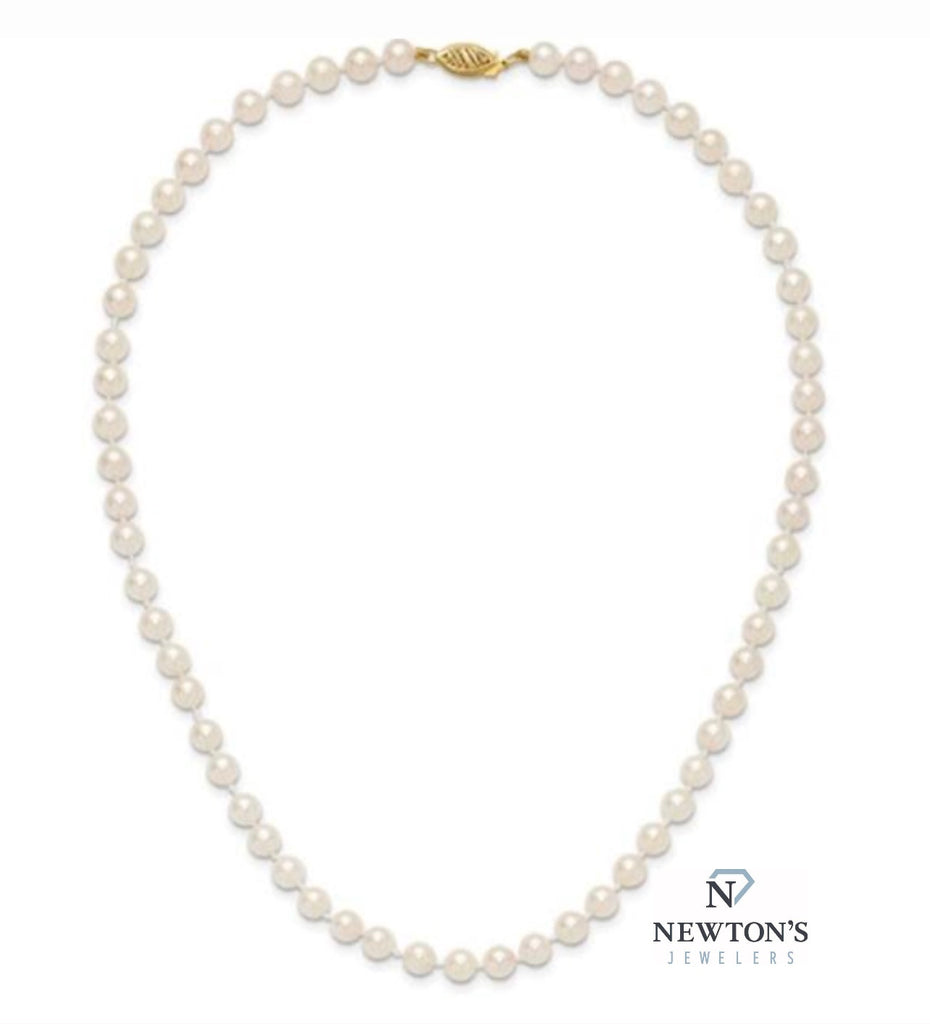 14kt Yellow Gold Akoya Pearl Strand Necklace