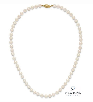 14kt Yellow Gold Akoya Pearl Strand Necklace
