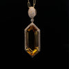 14kt Yellow Gold Citrine & Diamond Pendant Necklace