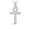 10kt Yellow Gold Diamond Ankh Cross Men's Pendant (Pendant Only)