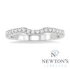 14kt White Gold Diamond Contour Band