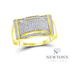 10kt Yellow Gold Pave Diamond Gents Ring (0.33ct Tw)