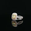 14kt White & Yellow Gold Fancy Yellow Diamond Halo Ring