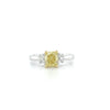 18kt White Gold Yellow and White Diamond Ring