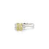 18kt White Gold Yellow and White Diamond Ring