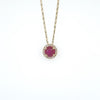 14kt Yellow Gold Ruby and Diamond Pendant