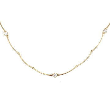 14kt Yellow Gold Diamond Necklace