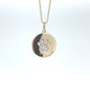 14kt Yellow Gold Diamond Pawprint Charm (chain not included)