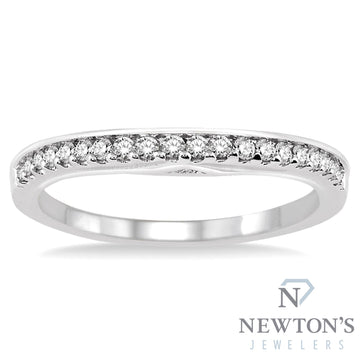 14kt White Gold Diamond Stackable Band