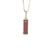 14kt Yellow Gold Garnet and Diamond Necklace (no chain included)