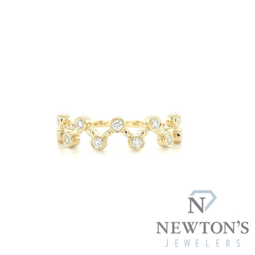 14kt Yellow Gold Diamond 'Zig-Zag' Stackable Ring