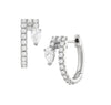 18kt White Gold "Couture" Paradox Diamond Pear Hoop Earrings