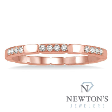 14kt Rose Gold Diamond Fashion Stackable Ring