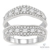 14kt White Gold Art-Deco Baguette Ring Jacket