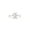 14kt Yellow Gold Solitaire Emerald Diamond Engagement Ring (1.01ct)