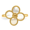 14kt Yellow Gold Mother of Pearl Flower Ring