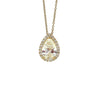18kt Yellow Gold Pear Shape Diamond Pendant and Chain