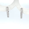 18kt White Gold Diamond Huggie Hoop Earrings