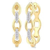 14kt Yellow Gold Diamond Open Link Hoops (0.15ct)