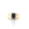 Estate 14kt Yellow Gold Sapphire and Diamond Ring