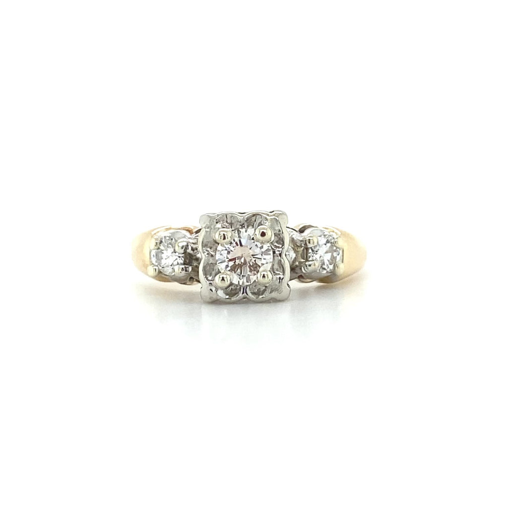 Estate 14kt Yellow Gold Diamond Engagement Ring