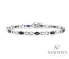 10kt White Gold Diamond & Sapphire Bracelet (0.10ct)