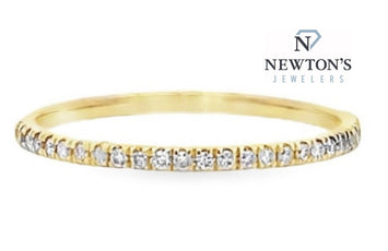 14kt Yellow Gold Diamond Stackable Band