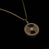 14kt Yellow Gold & Diamond Fluted Medallion (Pendant Only)