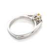 14kt White Gold Yellow Sapphire and Diamond Fashion Ring