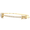 14kt Yellow Gold Illusion Pear Cut Bangle Bracelet