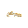 14kt Yellow Gold & Diamond Asymmetrical Contour Ring