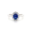 14kt White Gold Diamond & Sapphire "Diana" Fashion Ring