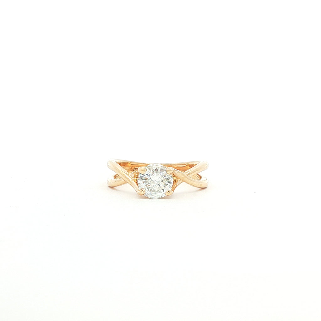 14kt Yellow Gold Diamond Solitaire Ring