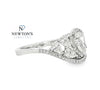 14kt White Gold Pear Shape Diamond Halo Ring