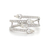 14kt White Gold "Four Pears" Diamond Fashion Ring