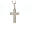 14kt White Gold Diamond Pave Cross Pendant