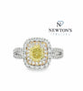 14kt White & Yellow Gold Fancy Yellow Diamond Halo Ring