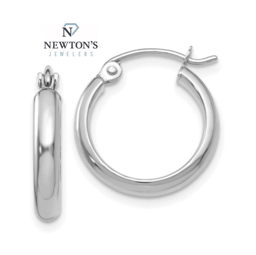 14kt White Gold Hoop Earrings