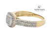 10kt Yellow Gold Diamond Illusion Ring