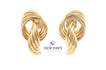 Estate 14kt Yellow Gold Swivel Drop Earrings